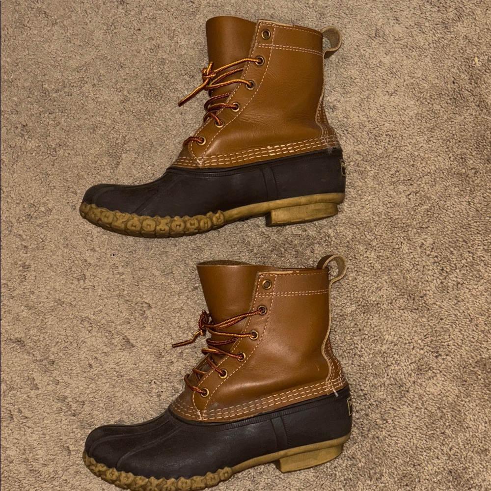 L.L. Bean Duck Boots - Brown and Tan - Picture 4 of 7